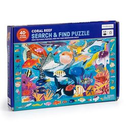 Mudpuppy Coral Reef — 64 Piece Search & Find Puzzle Featuring Diverse Marine Animals and Over 40 Hidden Images to Find for Ages 4+