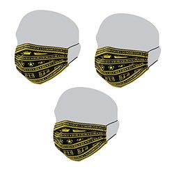Borussia Dortmund BVB Lot de 3 Masques pour Adulte Noir