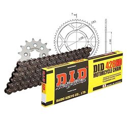 Kettingset DID staal 428HD / 136 clipslot voor Beta RR LC Enduro Motard 125 cc Bj. 2011-2016