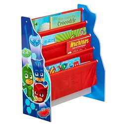 PJ Maskers Kinderen Sling Boekenkast - Slaapkamer Boek Opslag, Hout, Multicolor