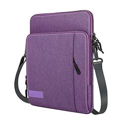 MoKo Funda Portátil 13,3-14", Bolsa de Hombro para MacBook Air 13 M3 M2 2024-2018, MacBook Pro 14 M3 M2 2024-2021, Tab S8+ 12,4", Surface Pro 8, Morado