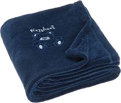 Playshoes Couverture en laine polaire, Couverture bébé, Couverture câlin polyvalente pour enfants, 75 x 100 cm, avec broderie ours