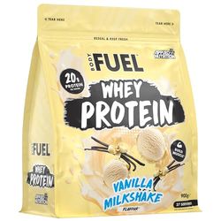 Bodyfuel Whey Protein Powder - 20g Protein for Muscle Recovery & Weight Management - Low-Calorie, Keto-Friendly - (900g - 27 Servings) (Vanilla Milkshake)