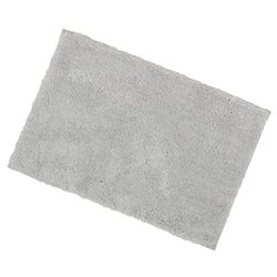 Grey Soft Tufted Microfibre Bathroom Shower Bath Mat Rug Non-Slip Back 40x60cm