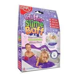 Glitter Slime Baff Purple de Zimpli Kids, 1 casa de banho ou 4 usos divertidos, transforma magicamente a água em baba pegajosa e brilhante, brinquedo educativo para a casa de banho, presente de