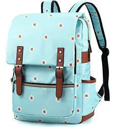 Junlion Slim Laptop Backpack College Student School Bag Travel Rucksack Daypack Daisy Blue