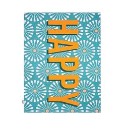 Happy Place Happy gerecyclede katoenen theedoek - groen