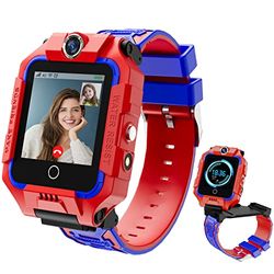 LiveGo Smart Watch per Bambini 4G con GPS Tracker e Chiamate, Schermo Touch HD Combina SMS, Voce, Videochiamate, SOS, Contapassi, Orologio Cellulare per Bambini Ragazzi Ragazze 6-12 Anni (rosso t10)