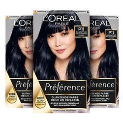 L'Oréal Paris Préférence P11 Cool Intensive Black Manhattan Pack of 3 x 213 g