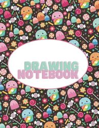 Drawing Notebook: Candy Theme Drawing Notebook