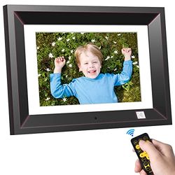 10,1 tum digital fotoram full IPS automatisk roterande design elektronisk fotoram - foto/musik/videospelare/kalender/larm med fjärrkontroll