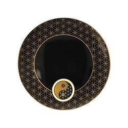 Piatto Lotus - Yin Yang nero