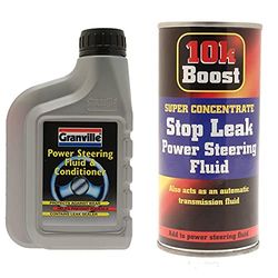 Granville 1813A 500ml Power Steering Fluid and Condition & 1440A 10K 375ml Boost Stop-Leak Power Steering Fluid