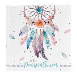 goldbuch 41 205 Poetry Album Dream Catcher Children's Diary with 96 White Pages, Notebook Dreamcatcher for Children, Diary Cover with Art Print, Journal Thread-Stitched