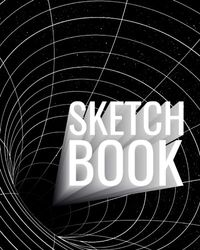 Black Paper Sketchbook: Unleash Your Imagination With This Premium Blank Black Paper Book, Sketching, Writing, Drawing, Painting, Doodling, ... 3d grid wormhole illusion design element