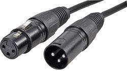 PRO SIGNAL PSG3335-XLR-0.5M 3-pins XLR mannelijk naar XLR vrouwelijke microfoon lood, 0,5 m zwart
