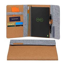 Rocketbook Smart Notebook Folio Cover - Mars Sand Tan voor Executive A5, recyclebaar, biologisch afbreekbaar, penhouder, magnetische sluiting, innerlijke opslag