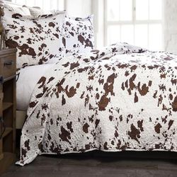 CARSTENS, INC. Set di biancheria da letto Western Aztec Country, in microfibra sudoccidentale, stampa mucca, Wrangler Western vacchetta, Twin