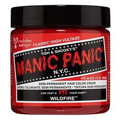 Manic Panic Wildfire Classic Creme, Vegan, Cruelty Free, Red Semi Permanent Hair Dye 118 ml