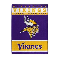 Northwest NFL Minnesota Vikings Unisex-vuxen Raschel prydnadsfilt, 152 cm x 203 cm, 12:e man