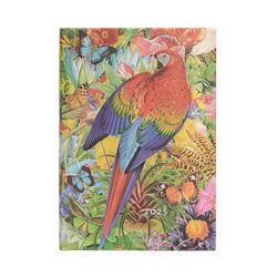 Kalendarz Paperblanks 2025 Tropical Garden Midi tygodniowy VER: tydzień na dwóch stronach, zamykany na gumkę, Papier 100 GSM