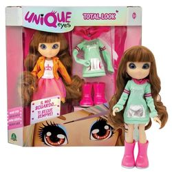 JEUX PREZIEUX Unique Eyes - Poupée articulée de 25 cm de haut avec de grands yeux magiques et profonds, suit votre regard, Sophia Fashion Doll avec extra tenue, pour les filles à partir de 3 ans,