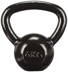 Amazon Basics - Kettlebell in ghisa, 6 kg, Nero