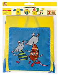 Eberhard Faber 579902 - Delantal de pintura Mini Kids Club, azul/amarillo, motivo ratones