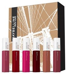 Maybelline New York Set di 6 labbra con rossetti Super Stay Matte Ink in sei diverse sfumature, 6 x 5 ml