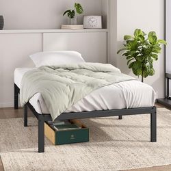 Zinus Rama łóżka z metalową platformą Elias 36 cm wysoki uchwyt uchwyt stalowy uchwyt łatwy montaż