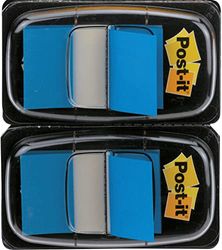 Post-it Index vlaggen - Dual Pack 25mm - Blauw (50 vlaggen x 2), 680-B2EU