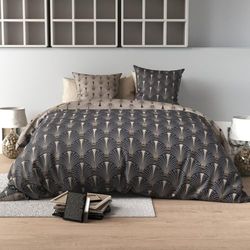 atelier du coton Peacock Duvet Cover 240 x 220 cm + 2 Pillowcases Cotton 57 Thread Count
