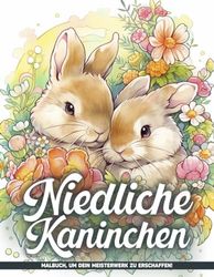 Niedliche Kaninchen Malbuch: Hasen-Ausmalbilder Zum Ausmalen, Entspannen Und Genießen Für Kinder, Teens