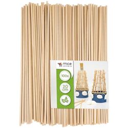 MCE-Commerce Wooden Rods Natural Beech Diameter 3 mm Length 20 cm Pack of 100, Model Building, DIY Crafts, Wood, 3mm x 20cm