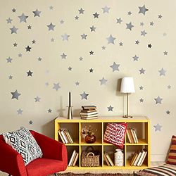 Kids Sticker Nursery Bedroom Wall Decor Characters Colorful Creatures Joyful Adventures Fun-Filled Stickers Silver Metallic Stars Home Decor, Nursery Decor, Big Wall Decor, Wall Stickers