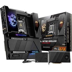 MSI MEG X870E GODLIKE Carte mère, E-ATX - pour processeur AMD Ryzen 9000/8000/7000, AM5 - Dynamic Dashboard III, EZ Slide M.2, 110A SPS, DDR5 (9000+ MT/s OC), M.2 & PCIe 5.0, USB4, WiFi 7, 10G LAN