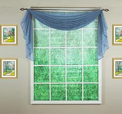 Today's Curtain Emelia Original Panneau en Voile, 365,8 cm, Bleu compensé, 114,3 cm de Large x 365,8 cm de Long