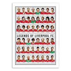 WALL EDITIONS Art Poster Legends of Liverpool FC Olivier Bourdereau - Formato: 50 x 70 cm