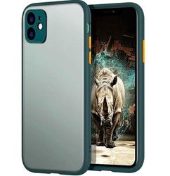 OEM Dubbelt matt fodral iPhone SE 2022/SE 2020/iPhone 8/iPhone 7 grön+orange märke