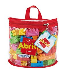 Ecoiffier - Bolsa com 100 blocos de construção Abrick (846), 18 meses a 8 anos, cor / modelo sortido