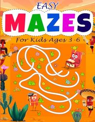 Easy Mazes For Kids Ages 3-6 Big Book With Over 50 Mazes - Challenging Activities For Kids