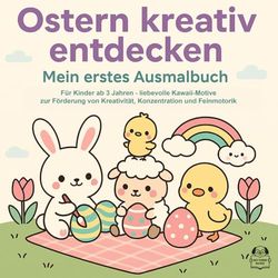 Ostern kreativ entdecken - Mein erstes Ausmalbuch: Für Kinder ab 3 Jahren - liebevolle Kawaii-Motive zur Förderung von Kreativität, Konzentration und Feinmotorik
