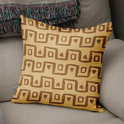 BonaMaison Fundas para Cojínes, Tonos Marrones Funda de Almohada Silla Oficina Cama Decorativa Moderna Decoración del Hogar Habitación, 43x43 Cm - Diseñado y Fabricado en Turquía