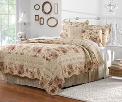 Greenland Home Quilt Set, Cotton, Ecru, King (5 Piece)