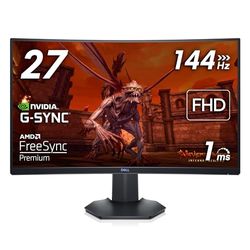 Dell S2721HGFA 27" Full HD (1920x1080) 1500R Monitor Gaming Curvo, 144Hz, VA, 1ms MPRT, AMD FreeSync Premium, NVIDIA G-SYNC Compatible, DisplayPort, 2x HDMI, 3 Anni di Garanzia, Nero