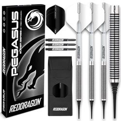 RED DRAGON Pegasus 18 Gram Tungsten Softip Dartpijlen Set Professioneel met Whit flights en dart shafts