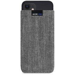 Adore June Business Funda Compatible con iPhone 13 Mini/iPhone 12 Mini Material Característico, Efecto Limpiador de Pantalla, Gris/Negro