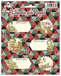 Grupo Erik Vintage Christmas Labels | Sticky Labels | Food Labels Stickers | Labels Stickers | Self Adhesive Labels | Gift Tag Stickers | School Stickers | School Labels