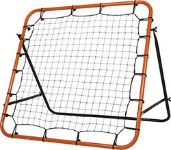 STIGA Rebounder 100 Prellwand Voetbaldoelen voor Training, Oranje Zwart, 100 x 100 cm