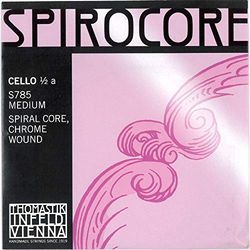 Thomastik Einzelsaite für Cello 1/2 Spirocore - A-Saite Spiralseilkern, Chrom umsponnen, mittel